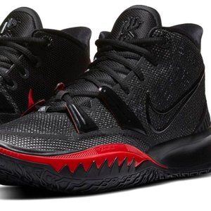 EUC Nike Kyrie 7 Bred CQ9326-001 Black University Red Mens Basketball Shoes Sz 9